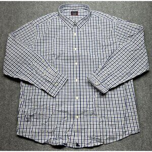 UNTUCKit Almaden Shirt Mens 3XL Regular Blue Gray Check Cotton Button Up New